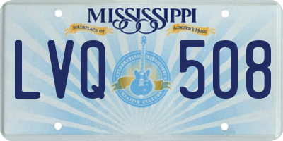 MS license plate LVQ508