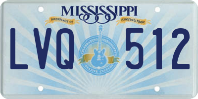 MS license plate LVQ512