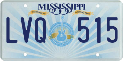 MS license plate LVQ515