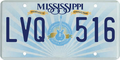 MS license plate LVQ516
