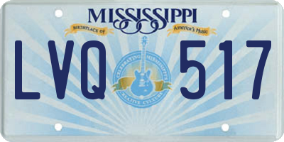 MS license plate LVQ517