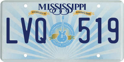 MS license plate LVQ519