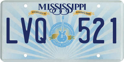MS license plate LVQ521