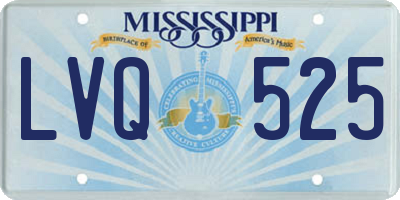 MS license plate LVQ525