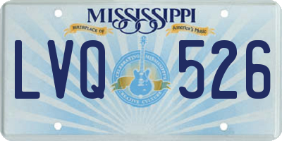 MS license plate LVQ526
