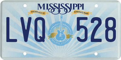 MS license plate LVQ528
