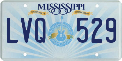 MS license plate LVQ529