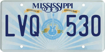 MS license plate LVQ530