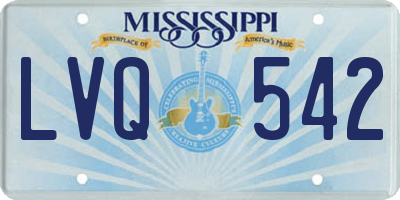 MS license plate LVQ542