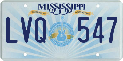 MS license plate LVQ547