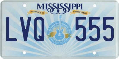MS license plate LVQ555