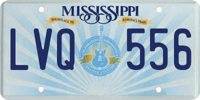 MS license plate LVQ556