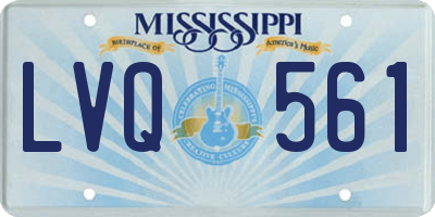 MS license plate LVQ561