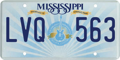 MS license plate LVQ563
