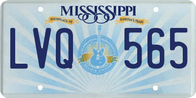 MS license plate LVQ565