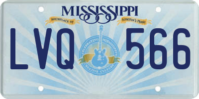 MS license plate LVQ566