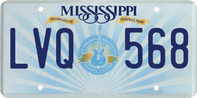 MS license plate LVQ568