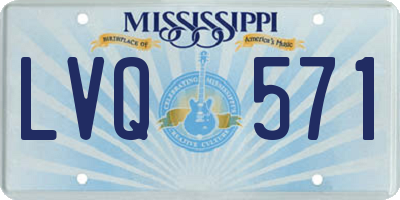 MS license plate LVQ571