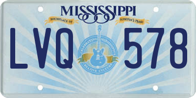 MS license plate LVQ578