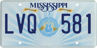 MS license plate LVQ581