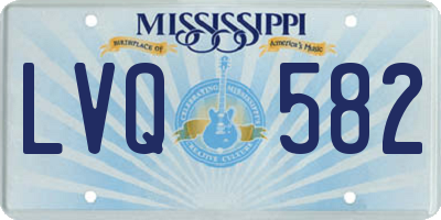 MS license plate LVQ582