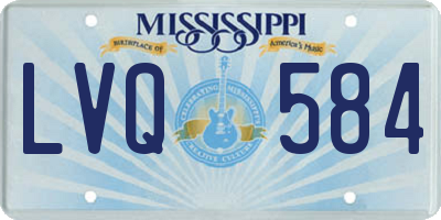 MS license plate LVQ584