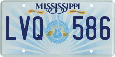 MS license plate LVQ586