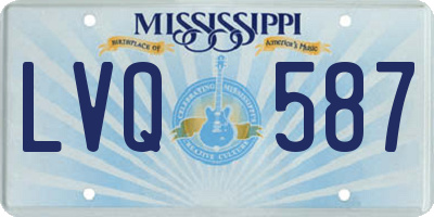 MS license plate LVQ587