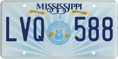 MS license plate LVQ588
