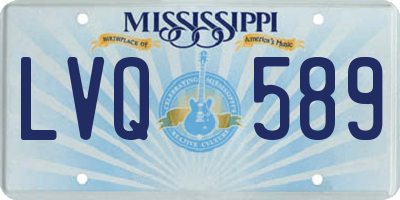 MS license plate LVQ589