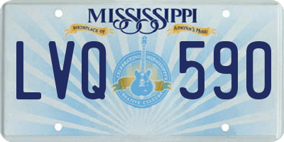 MS license plate LVQ590