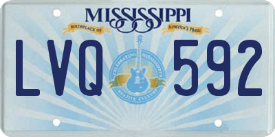 MS license plate LVQ592