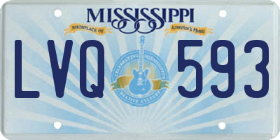 MS license plate LVQ593