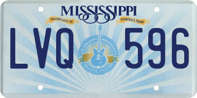 MS license plate LVQ596