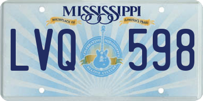 MS license plate LVQ598