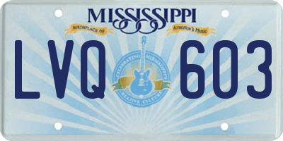 MS license plate LVQ603