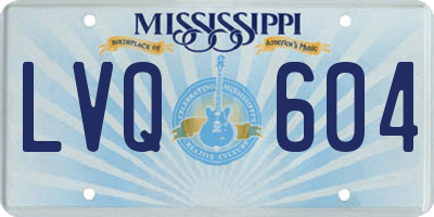 MS license plate LVQ604