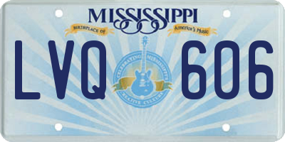 MS license plate LVQ606