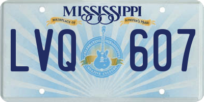 MS license plate LVQ607