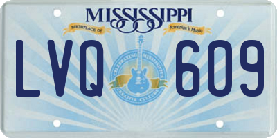 MS license plate LVQ609