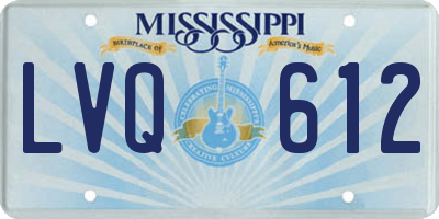 MS license plate LVQ612