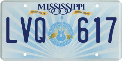 MS license plate LVQ617