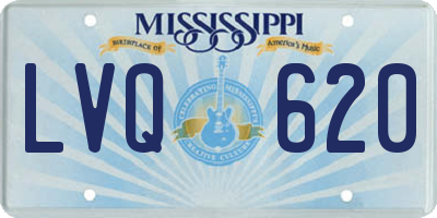 MS license plate LVQ620