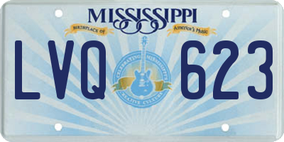 MS license plate LVQ623