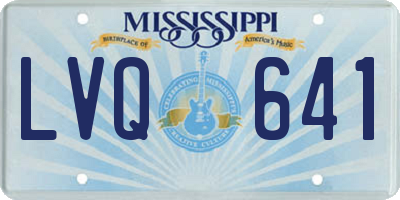 MS license plate LVQ641