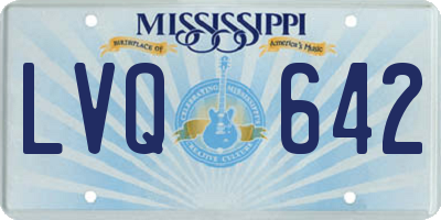 MS license plate LVQ642
