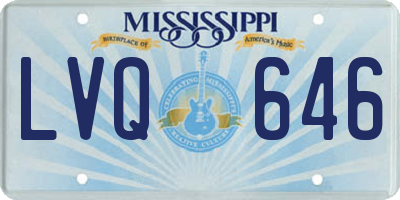 MS license plate LVQ646