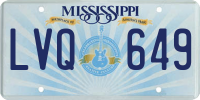 MS license plate LVQ649