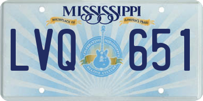 MS license plate LVQ651