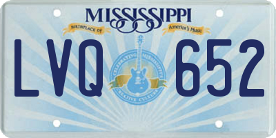 MS license plate LVQ652